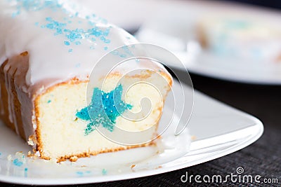 Cake loaf with star decoration Stock Photo