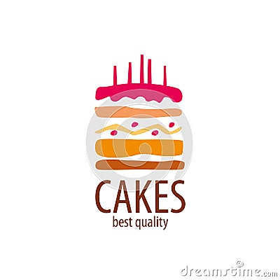 Vector cake logo Vector Illustration