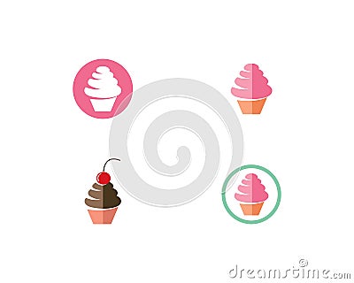 Cake logo vector Vector Illustration
