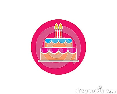 Cake logo vector ilustration Vector Illustration