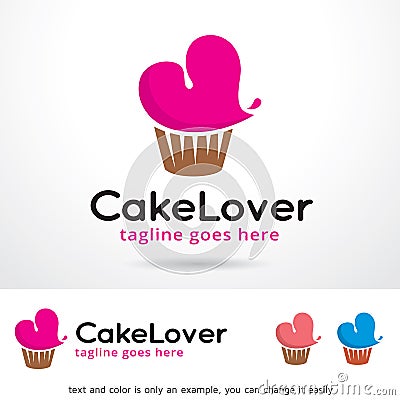 Cake Lover Logo Template Design Vector Vector Illustration