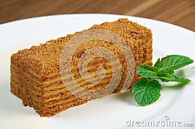 Cake Napoleon Stock Photo