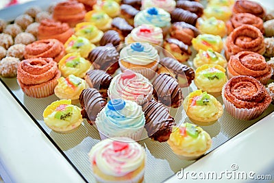 Cake platter diversified Stock Photo