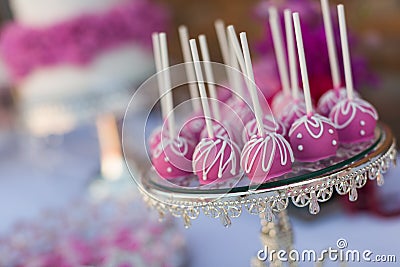 Cake pops and cupcakes Stock Photo