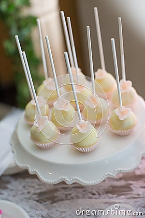 Cake pops and cupcakes Stock Photo