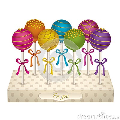 Cake Pops Vector Illustration