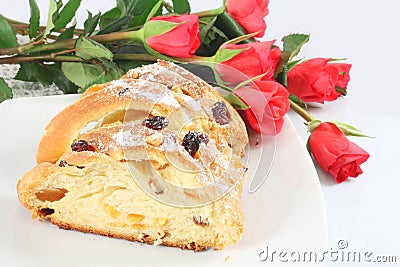 Cake with raisin and candied orange Stock Photo