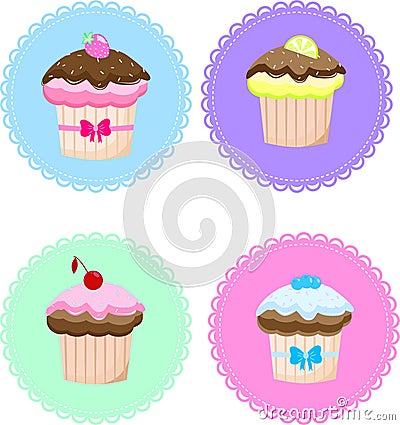 Cake set delicious berry Stock Photo