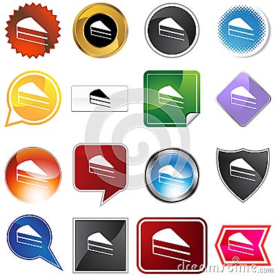 Cake Slice Icon Set Vector Illustration