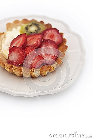 Cake with strawberries Stock Photo