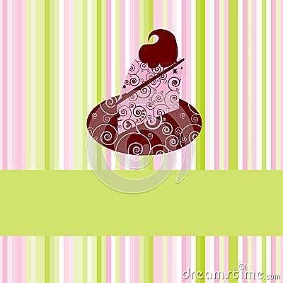 Cake; use as dessert menu, greeting card and more. Vector Illustration