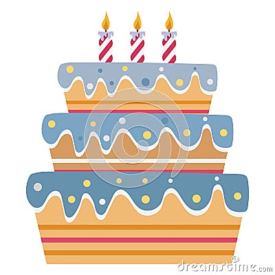 Cake Vector icon which can be easily modified or edit Vector Illustration