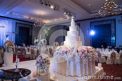 cake was beautifully arranged for a wedding Stock Photo