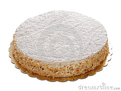 Cake whole sweet puff pastry isolated Stock Photo