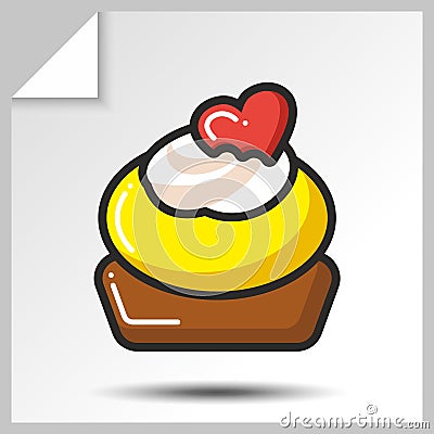 Cakes muffins sweets icons_10 Vector Illustration