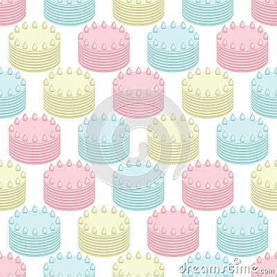 Cakes seamless Vector Illustration
