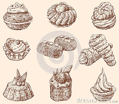 Cakes Vector Illustration