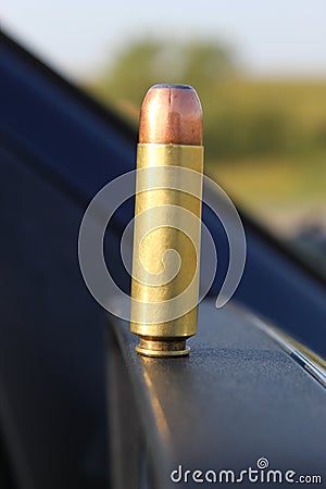 .50 cal ammo for handgun Stock Photo