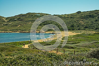 Cala Binimela in Menorca, Spain, on a sunny day Stock Photo