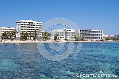 Cala Bona hotels, Majorca island, Spain Stock Photo