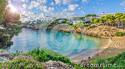 Cala Esmeralda beach, Palma Mallorca Editorial Stock Photo