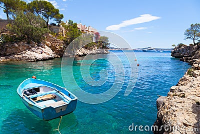 Cala Fornells View in Paguera, Majorca Stock Photo