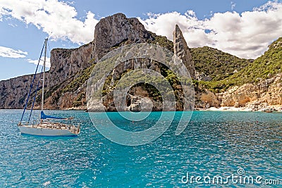 Cala Goloritze beach - Italy - Sardinia Editorial Stock Photo