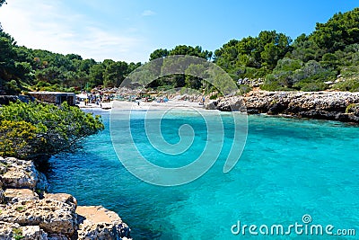 Cala Sa Nau - beautiful bay and beach on Mallorca, Spain - Europe Stock Photo