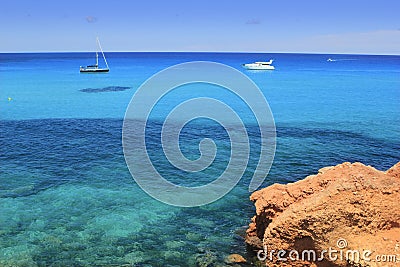 Cala Saona Formentera Balearic Islands Stock Photo