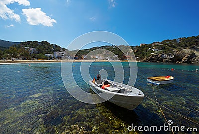 Cala Vadella Ibiza Spain Stock Photo