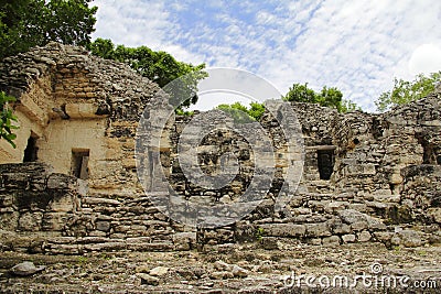 Mayan pyramids in Calakmul campeche mexico VI Stock Photo