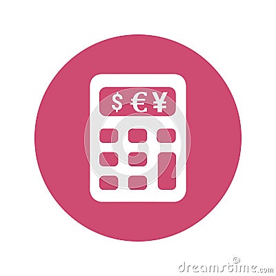 Calc, calculation, calculator icon. Rounded vector design Stock Photo