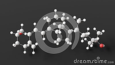 calcifediol molecule, molecular structure, vitamin d, ball and stick 3d model, structural chemical formula with colored atoms Stock Photo