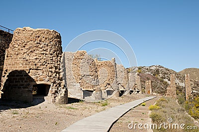 Calcination Kilns - Lucainena de las Torres - Spain Stock Photo