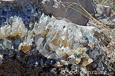 Calcite crystals Stock Photo