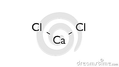 calcium chloride molecule, structural chemical formula, ball-and-stick model, isolated image desiccants Stock Photo