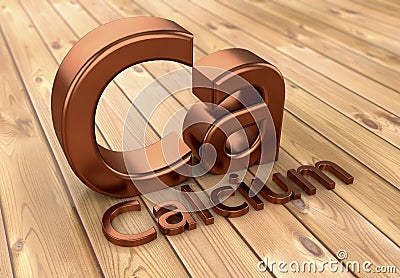 Calcium 3d sign text Stock Photo