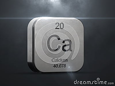 Calcium element from the periodic table Stock Photo