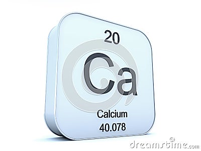Calcium element symbol Stock Photo
