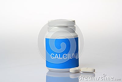 Calcium Pills Stock Photo