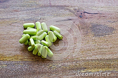 Calcium pills Stock Photo