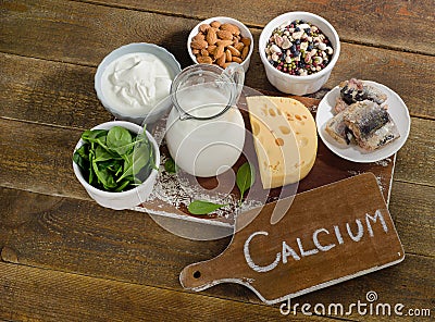 Calcium Rich Foods Stock Photo