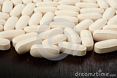 Calcium tablets Stock Photo