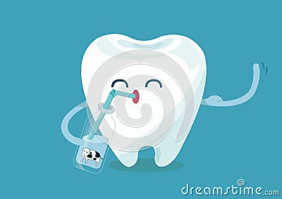 Calcium for tooth Vector Illustration