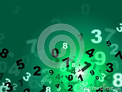 Calculate Green Represents High Tec And Count Stock Photo