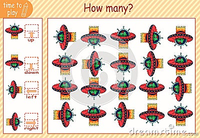 calculate how many elements will be placed on the right and how many on the left. Vector Illustration