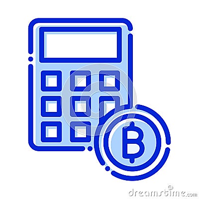 Calculation, bitcoin, bitcoin calculator, mining calculator fully editable vector icons Stock Photo