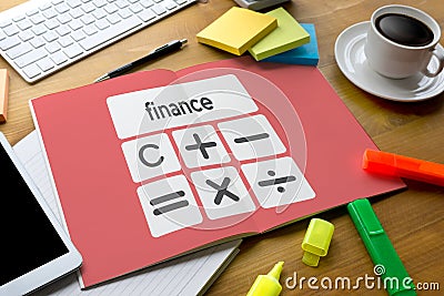 Calculation Business finance Investment Accounting Banking Budge Stock Photo