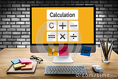 Calculation Business finance Investment Accounting Banking Budge Stock Photo