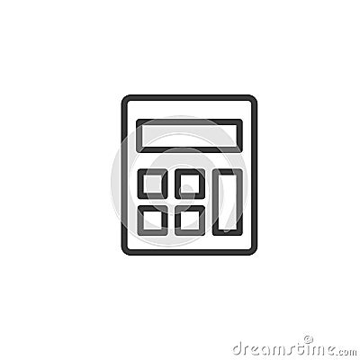 Calculation, icon in line design. Calculation, math, formula, numbers, sum, result, equation on white background vector Vector Illustration